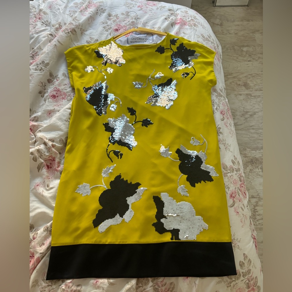 Diane Von Furstenberg yellow floral dress